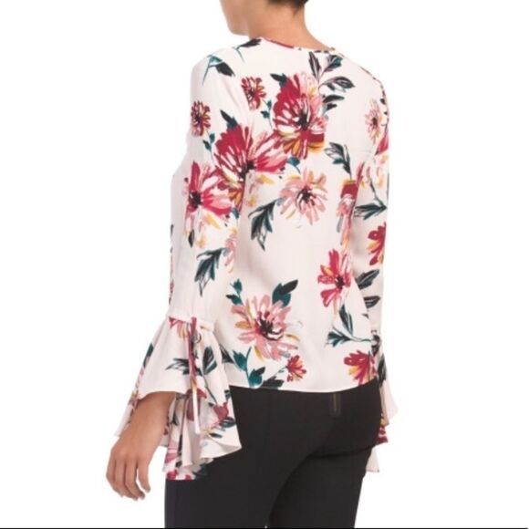 1. State V neck Cascade blouse - Picture 2 of 2